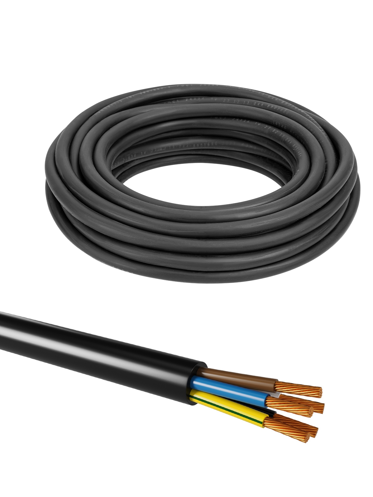 Fir PVC 5х1,5 ГОСТ (5м), negru TDM