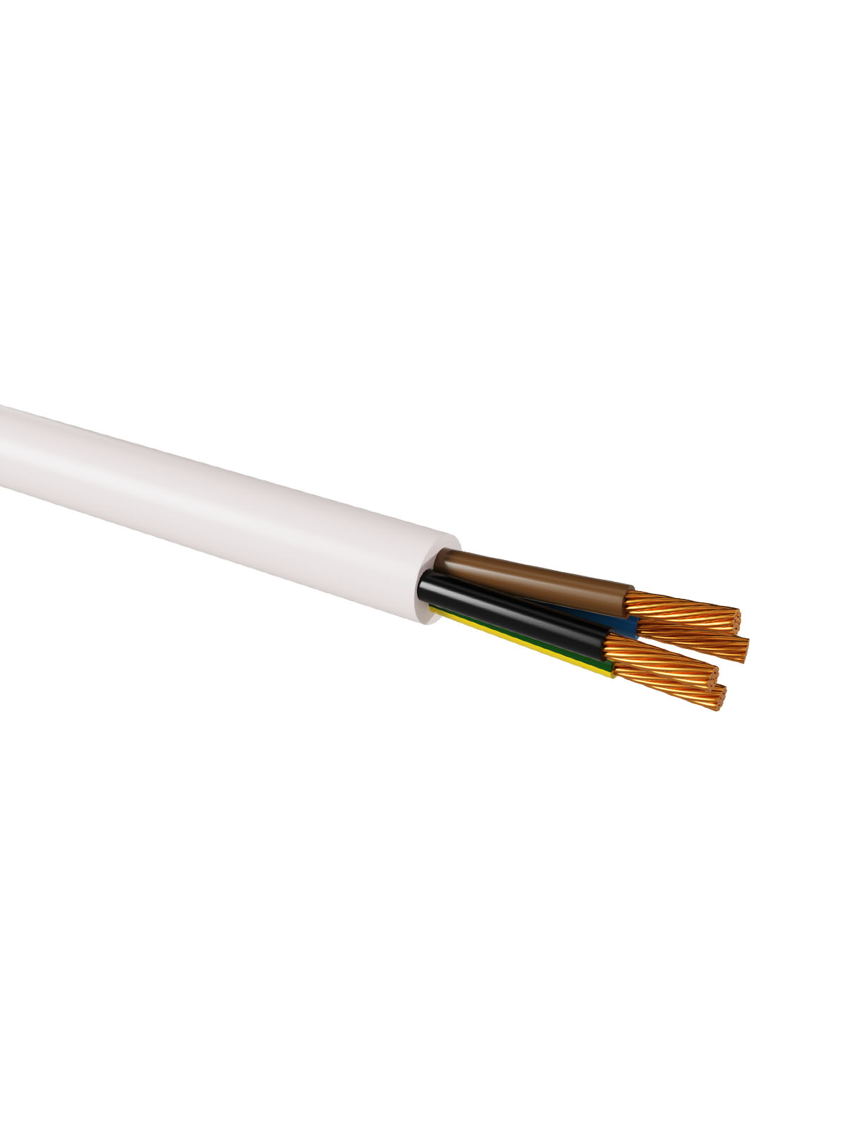 Cablu PVC 4x0,75 GOST (neomogen), alb TDM