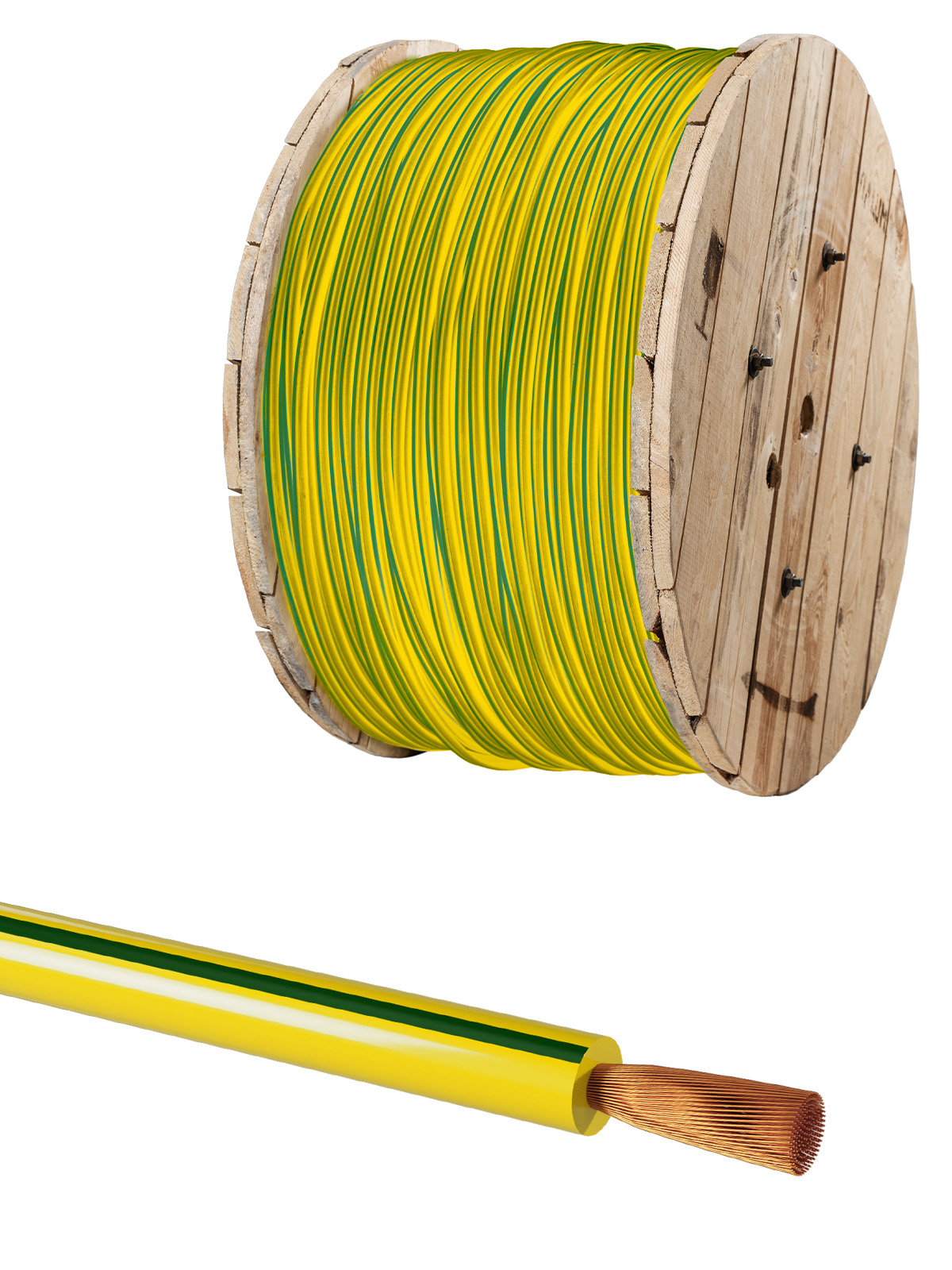 Cablu ПуГВнг(А)-LS 1х16,0 ГОСТ, galben-verde TDM
