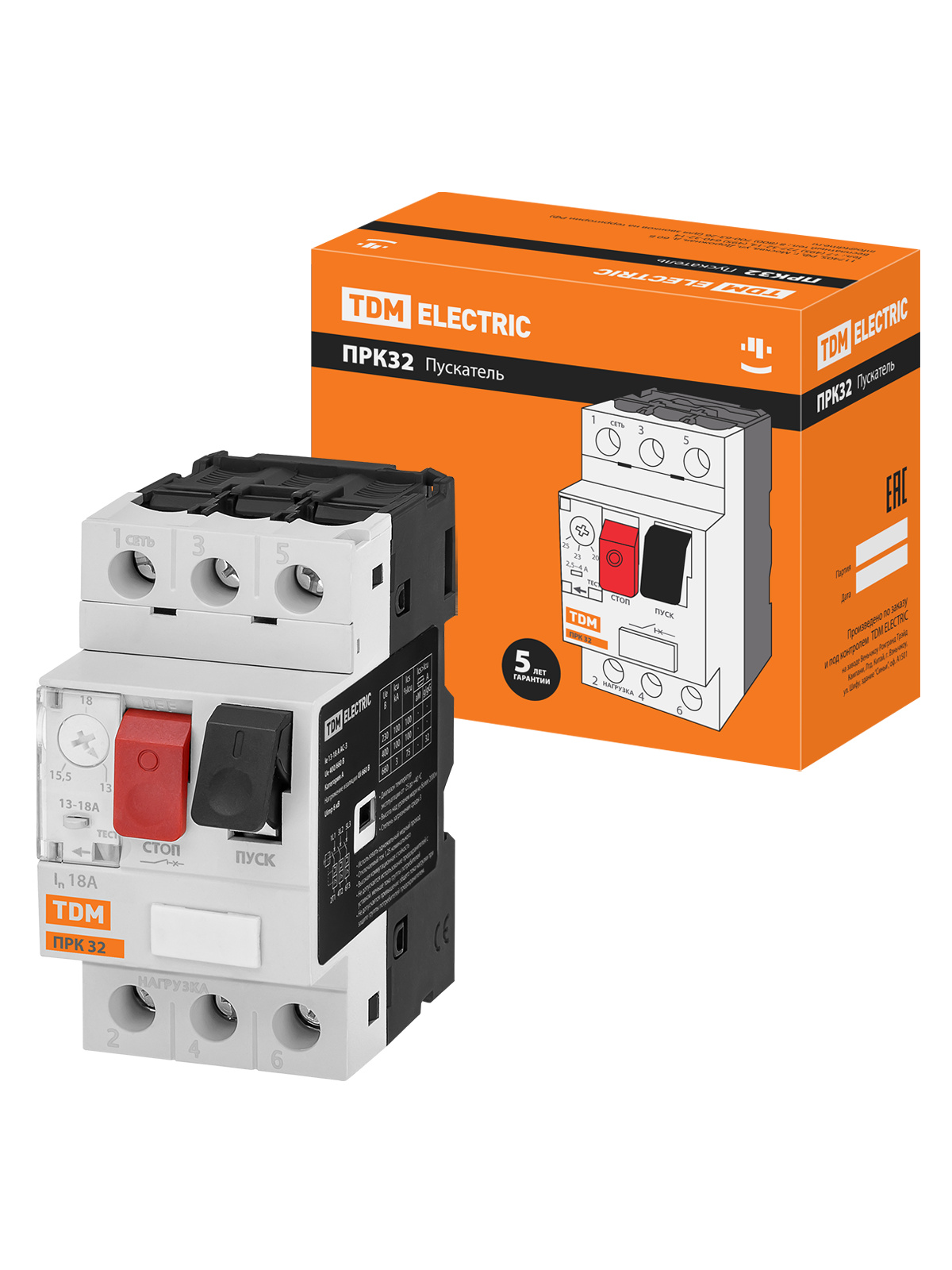Pornitor ПРК32-18 In=18A Ir=13-18A Ue 660В TDM