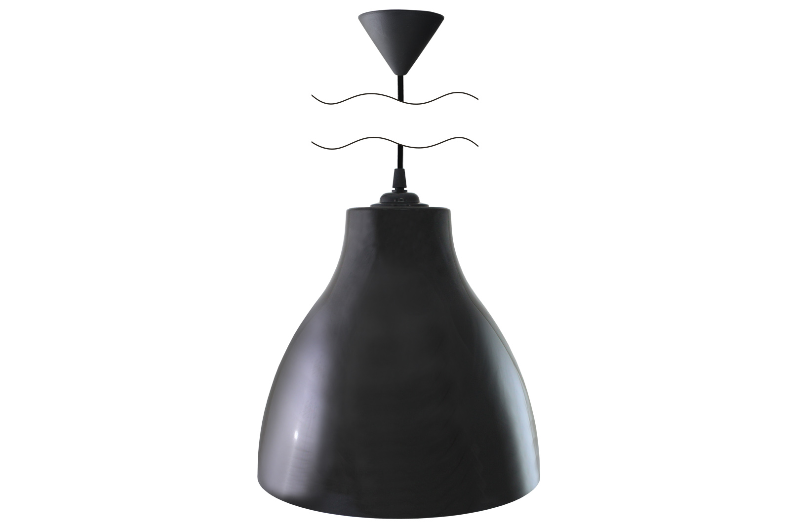 Lumină НСБ 21-60-072 УХЛ4 "Melodi" negru, cablu negru TDM