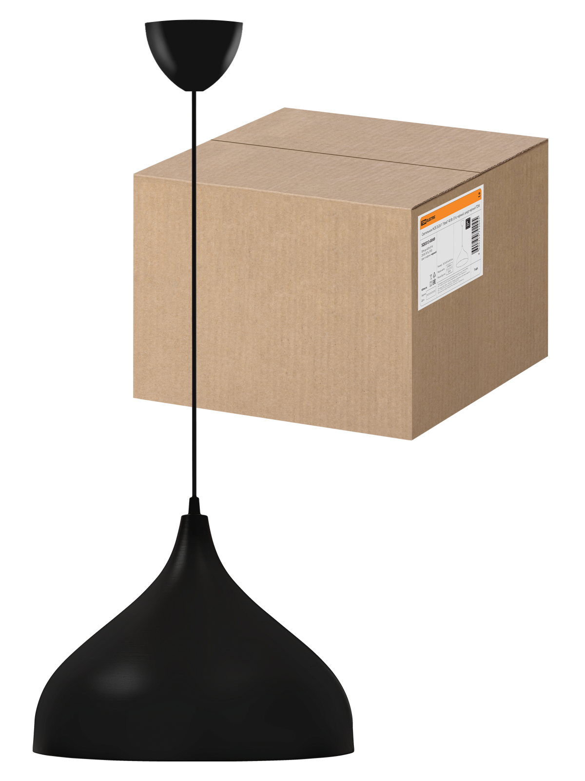 Lumină НСБ 3526/1 "Steel" 40 Вт, Е14, negru, cablu negru TDM