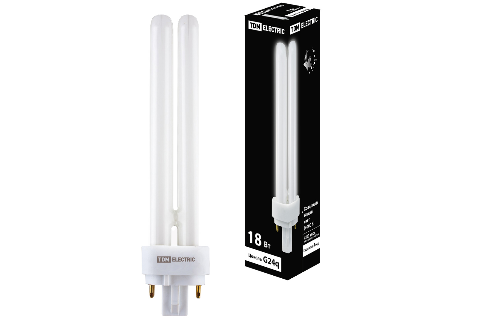 Lampa economă КЛЛ-PD-18Вт-4000K-G24q-2 TDM