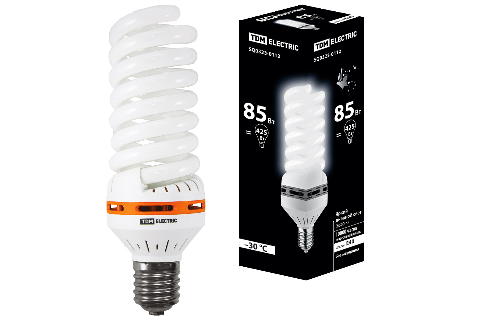Lampa economă de energie КЛЛ-FS-85 Вт-6500 К–Е40 (85х265 mm) TDM(SQ0323-0112)