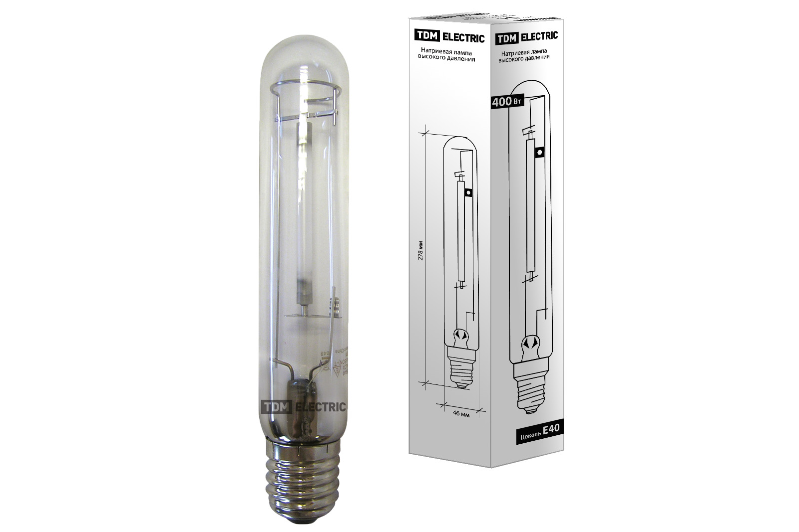 Lampa cu sodiu de înaltă presiune ДНаТ 400 Вт Е40 TDM