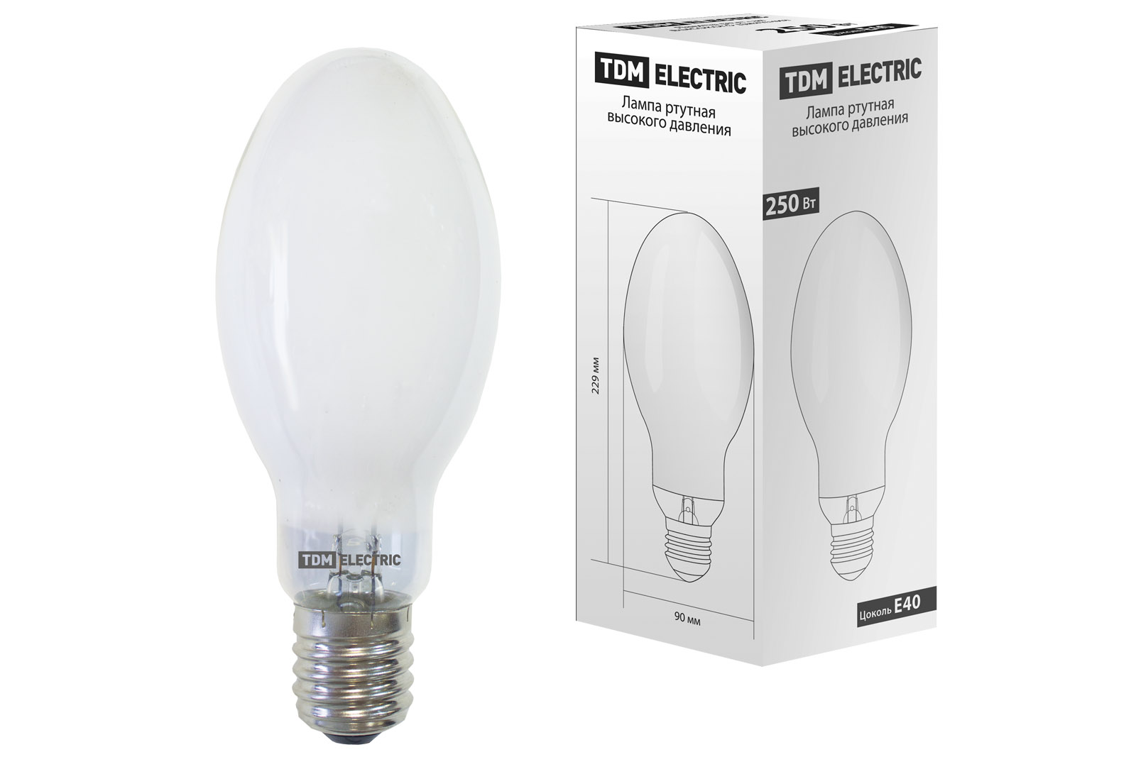 Lampa cu mercur de înaltă presiune DRL 250 Вт E40 TDM