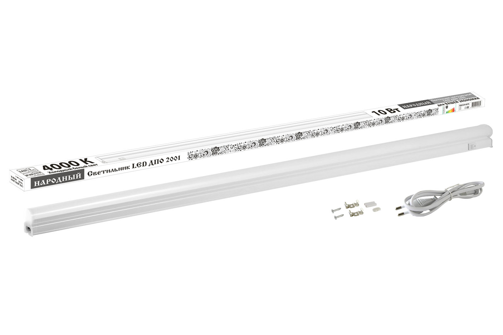 Светильник LED ДПО 2001 10 Вт, 4000К, IP40, Народный(SQ0329-0070)