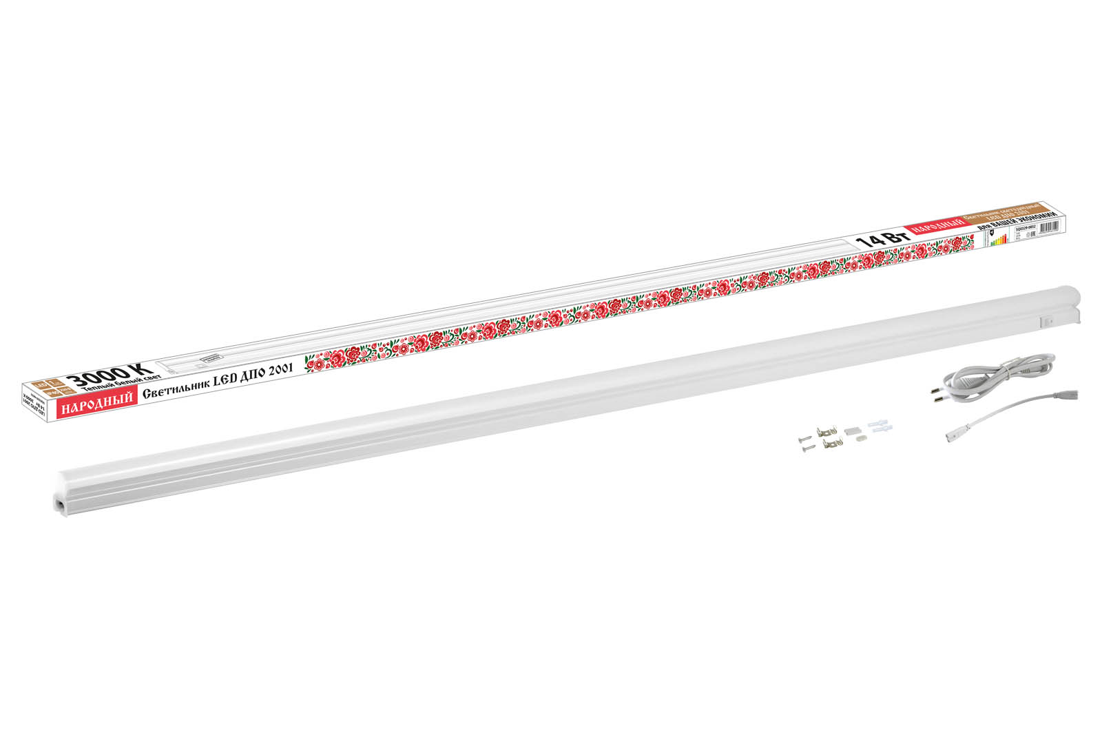 Світильник LED ДПО 2001 14 Вт, 3000К, IP40, Народний