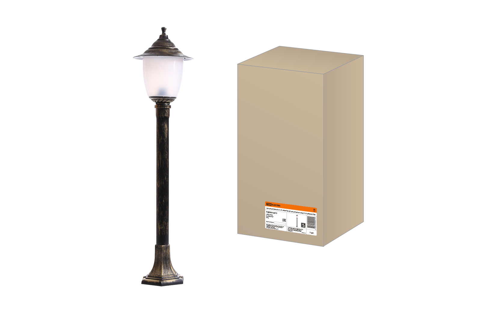 Lumină Pragă El-11-73-100B 60 W E27 de podea pe stâlp h-1.0 m bronz TDM