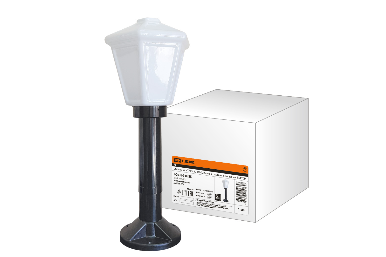Lumină NTU 05-40-110-C2 Lanterna opacă pe stâlp 330 mm IP54 TDM(SQ0330-0825)