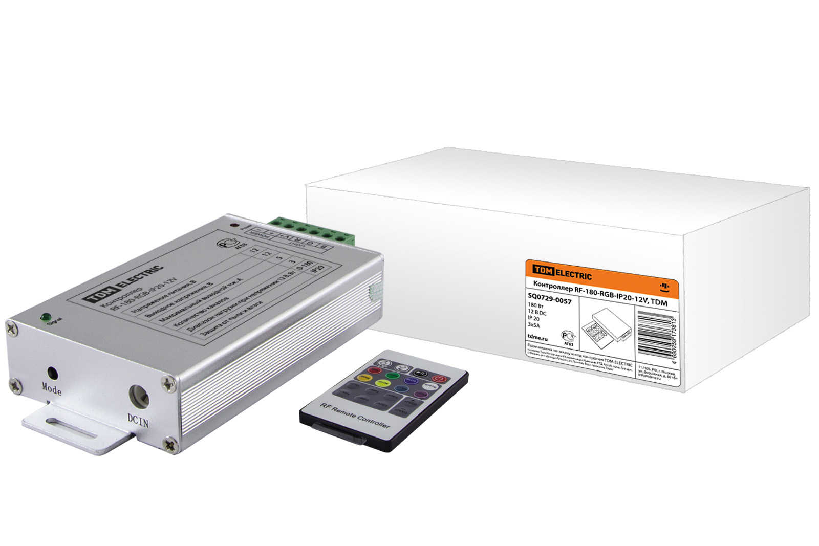 Контролер для світлодіодних модулів RGB RF-180-RGB-IP20-12V, TDM(SQ0331-0057)