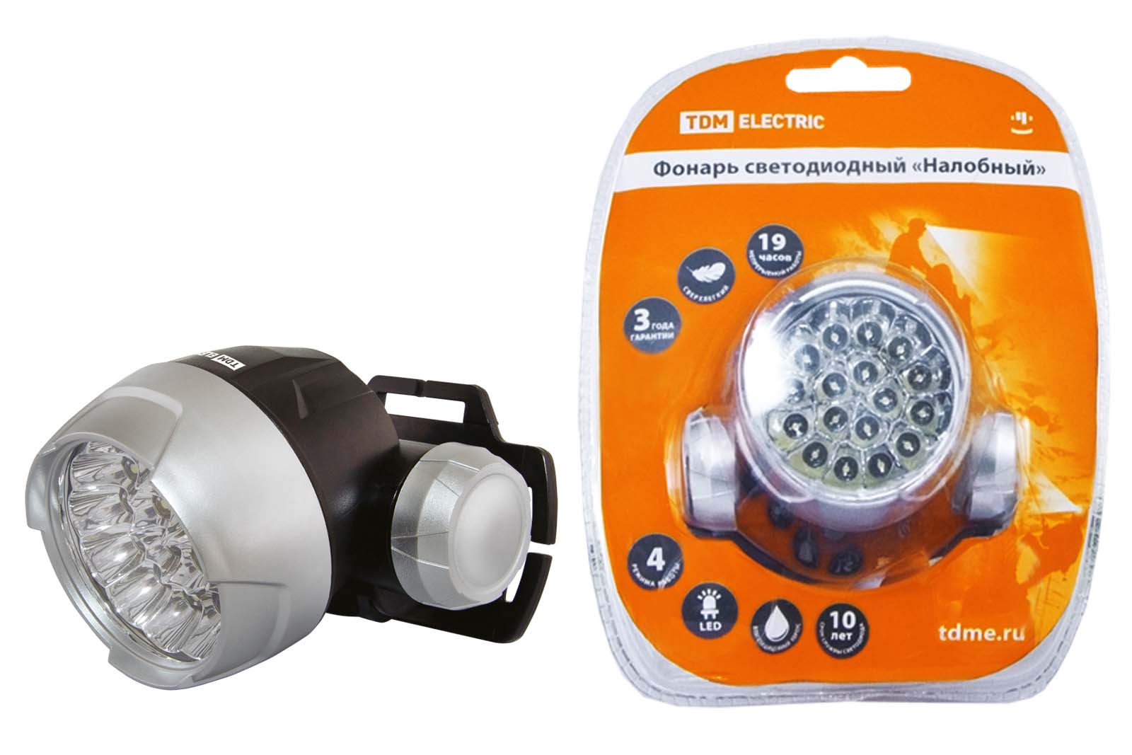 Lanternă LED "Pentru cap", 18 LED 54 lm/W, baterie 3*AAA TDM