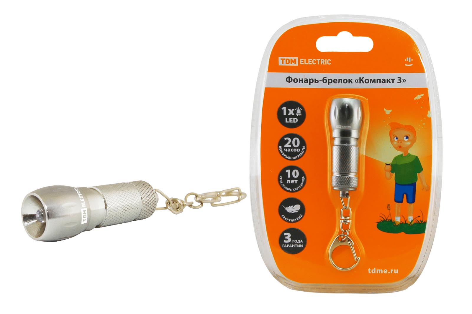 Lanternă-brățară "Compact 3", LED 3 lm/W, baterie 3*AG13 TDM(SQ0350-0019)