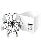Lustru NPB-23-03-6x40 „Ajur” negru cu argint 6x40W E14 TDM