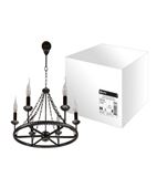 Lustru NSB-28-03-6x40 „Nord” negru cu argint 6x40W E14 TDM(SQ0370-0027)