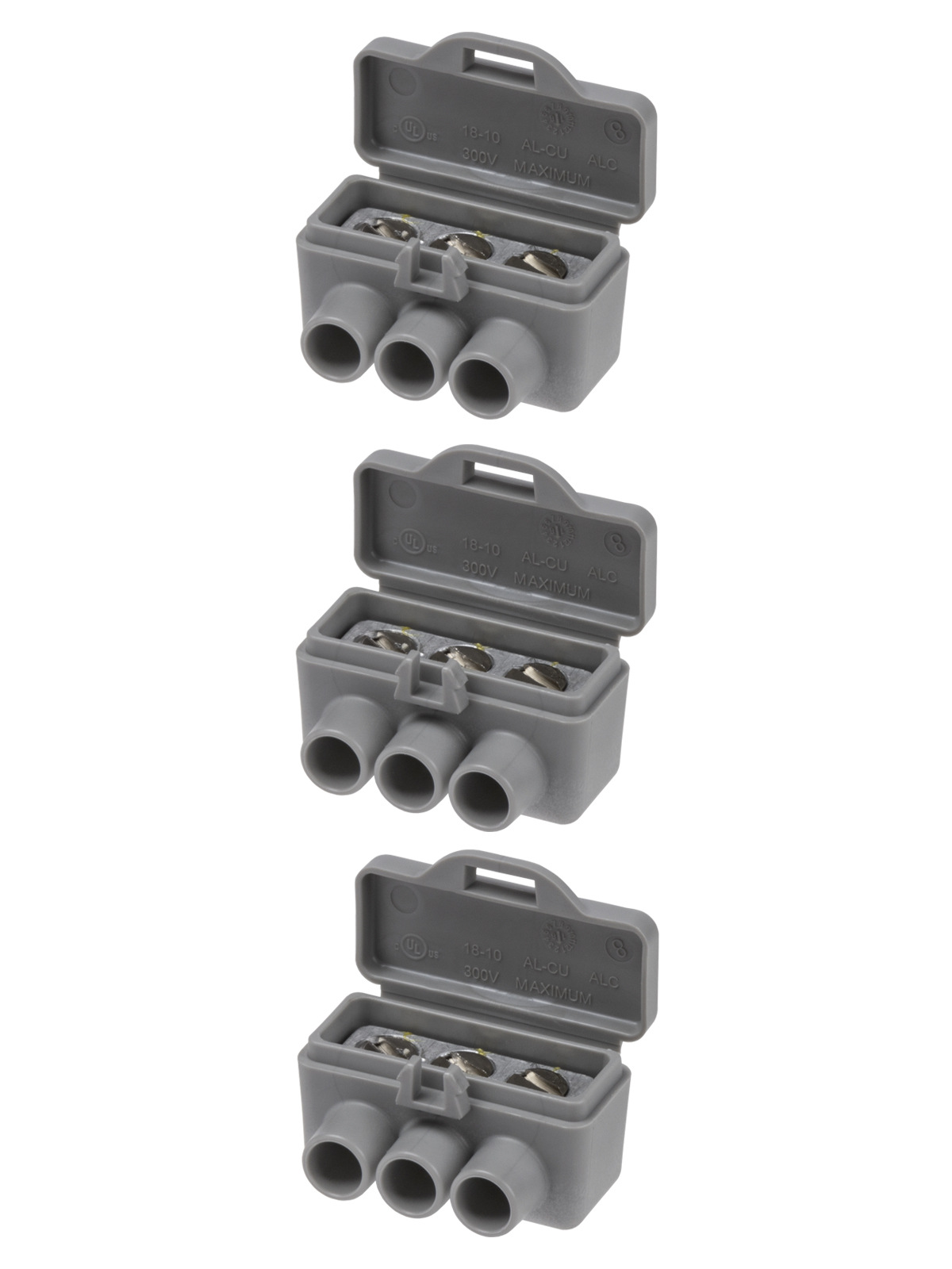 Clema cu șurub izolată KVI-3 pentru fire Al și Cu (6,0 mm²) gri TDM
