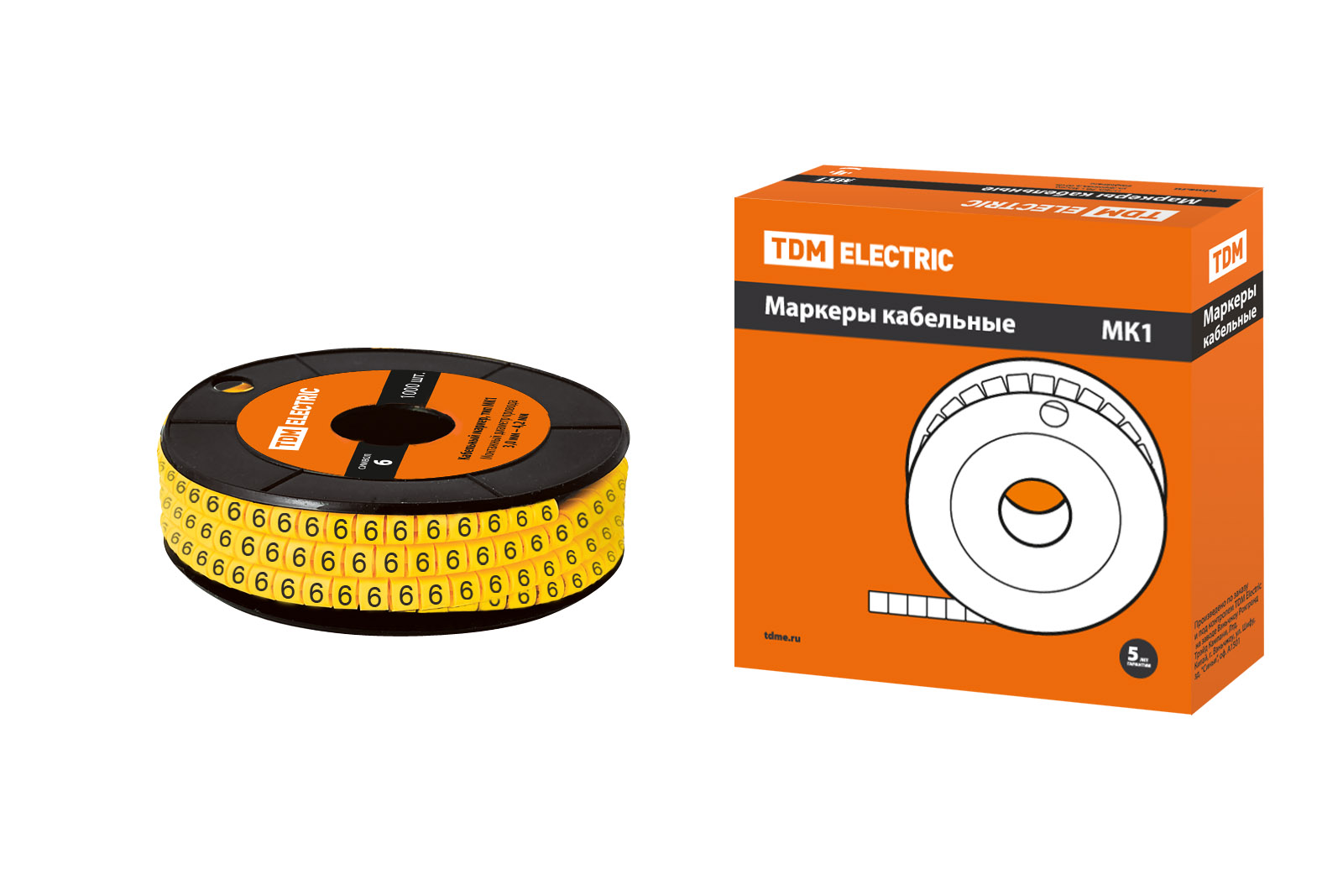 Маркер МК1 - 2,5мм символ 6 1000шт/ролл TDM(SQ0511-0021)