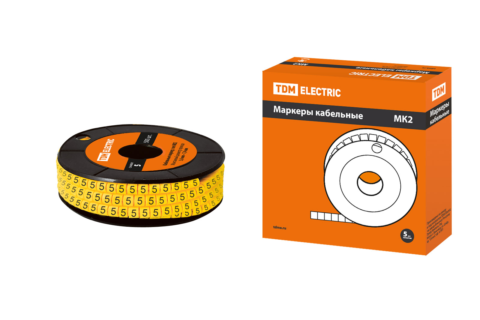 Маркер МК2 - 4мм символ "5" 500шт/ролл TDM(SQ0511-0034)
