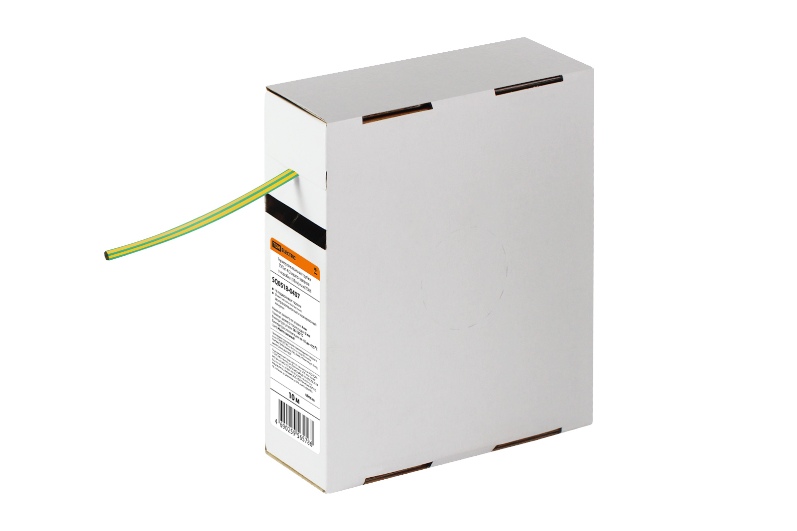 Tub de termocontracție ТУТнг 4/2 galben-verde în cutie (10 m/pachet) TDM