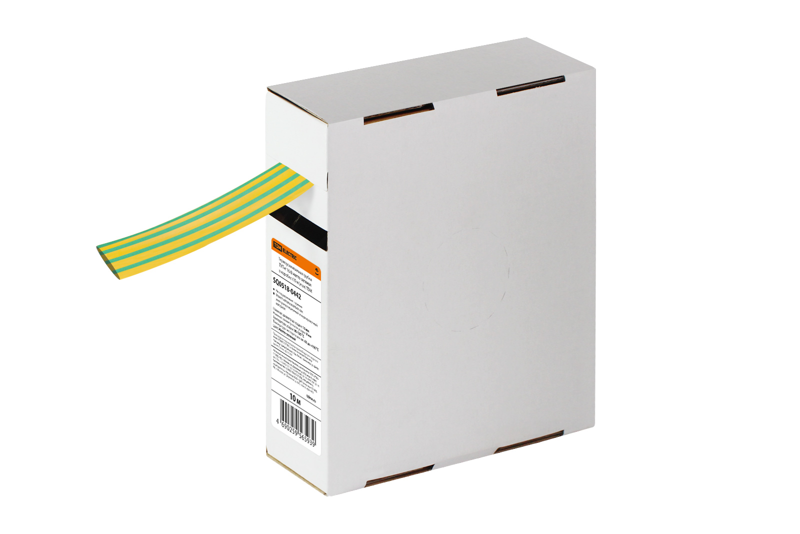 Tub termocontractabil TUTng 16/8 galben-verde în cutie (10 m/pachet) TDM
