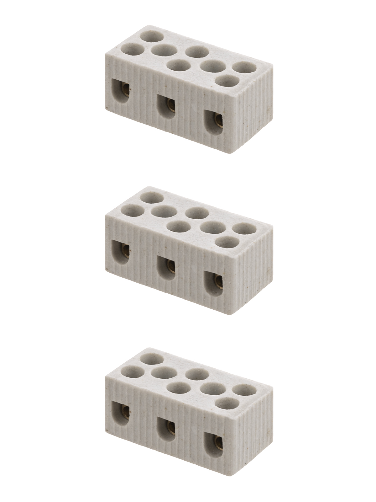 Bloc de prize ceramic 5 Amperi 3 perechi de contacte cu gaură de prindere TDM