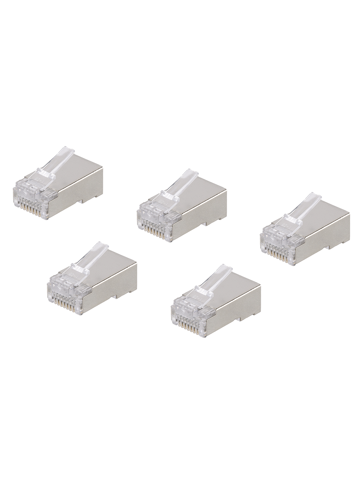 Роз'єм RJ-45 FTP для кабеля кат. 5Е, 8P8C (5 шт), TDM