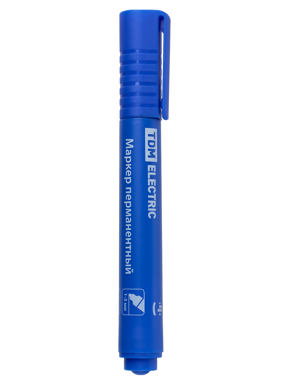 Marker permanent 1-3 mm, albastru (pachet) vârf rotund TDM