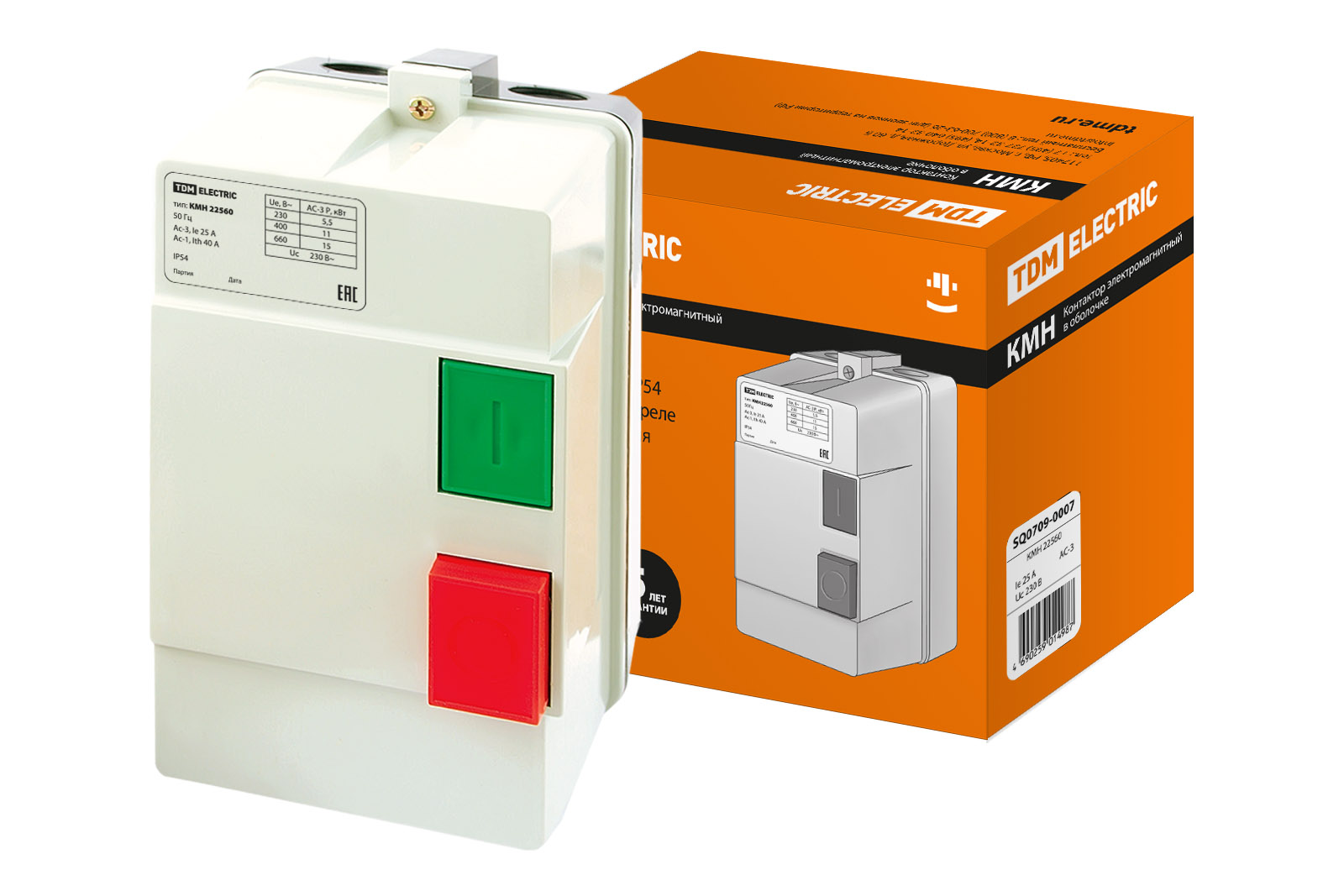 КМН22560 25А в оболочке Ue=220В/АС3 IP54 TDM(SQ0709-0007)