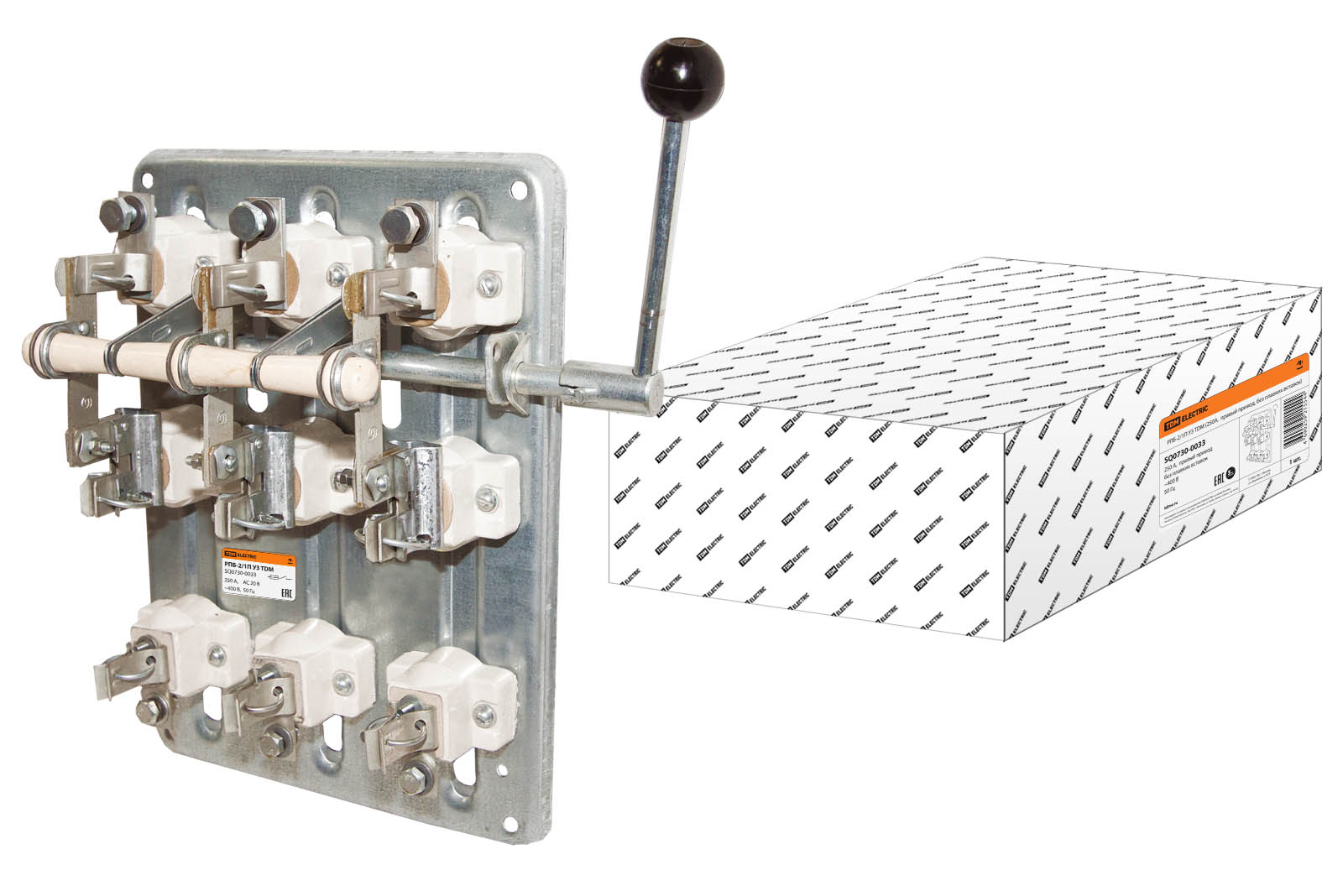 RPB-2/1P U3 TDM (250A, acționare dreapta, fără inserții topite)
