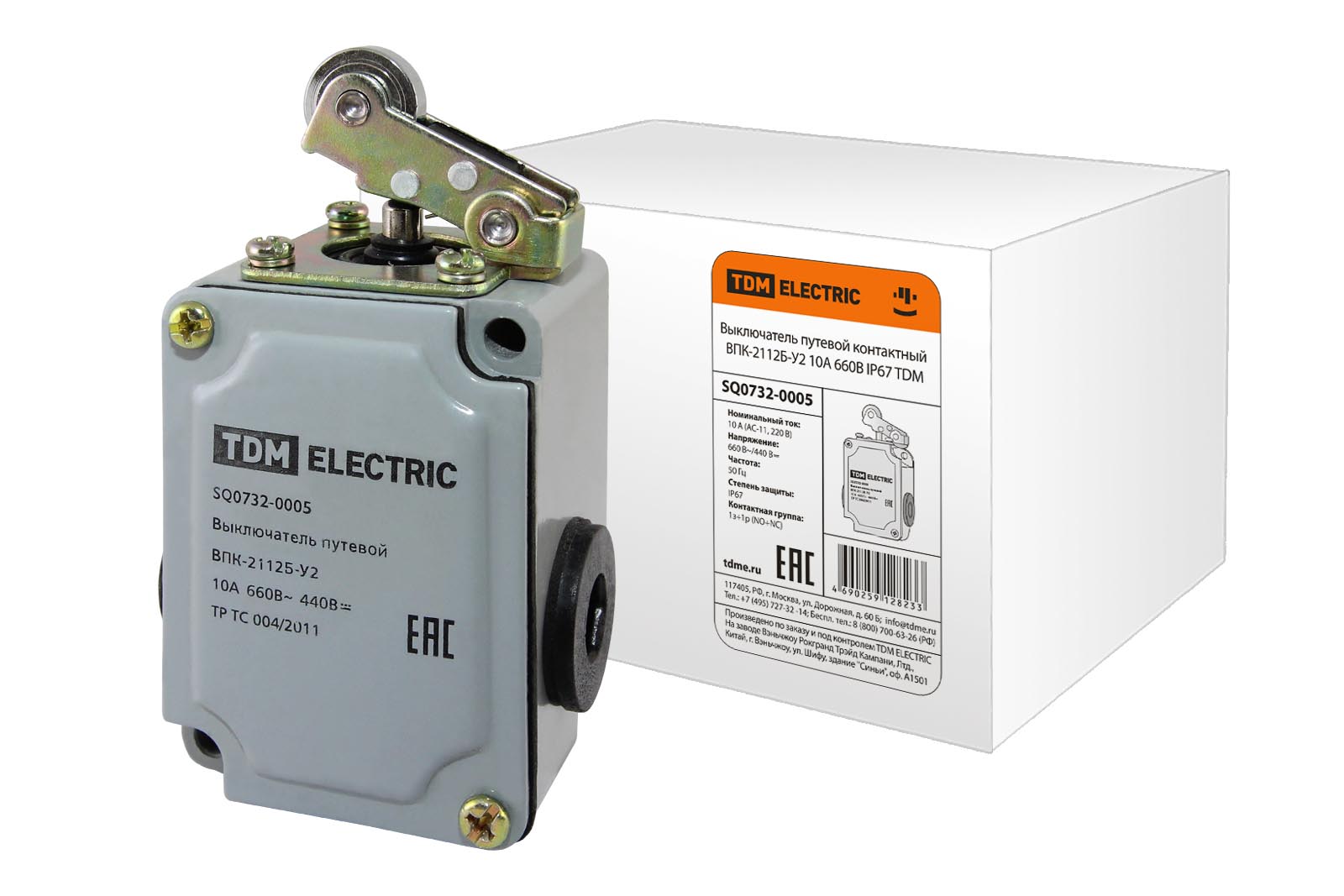Comutator feroviar de contact VPK-2112B-U2, 10 A, 690 V, IP67 TDM