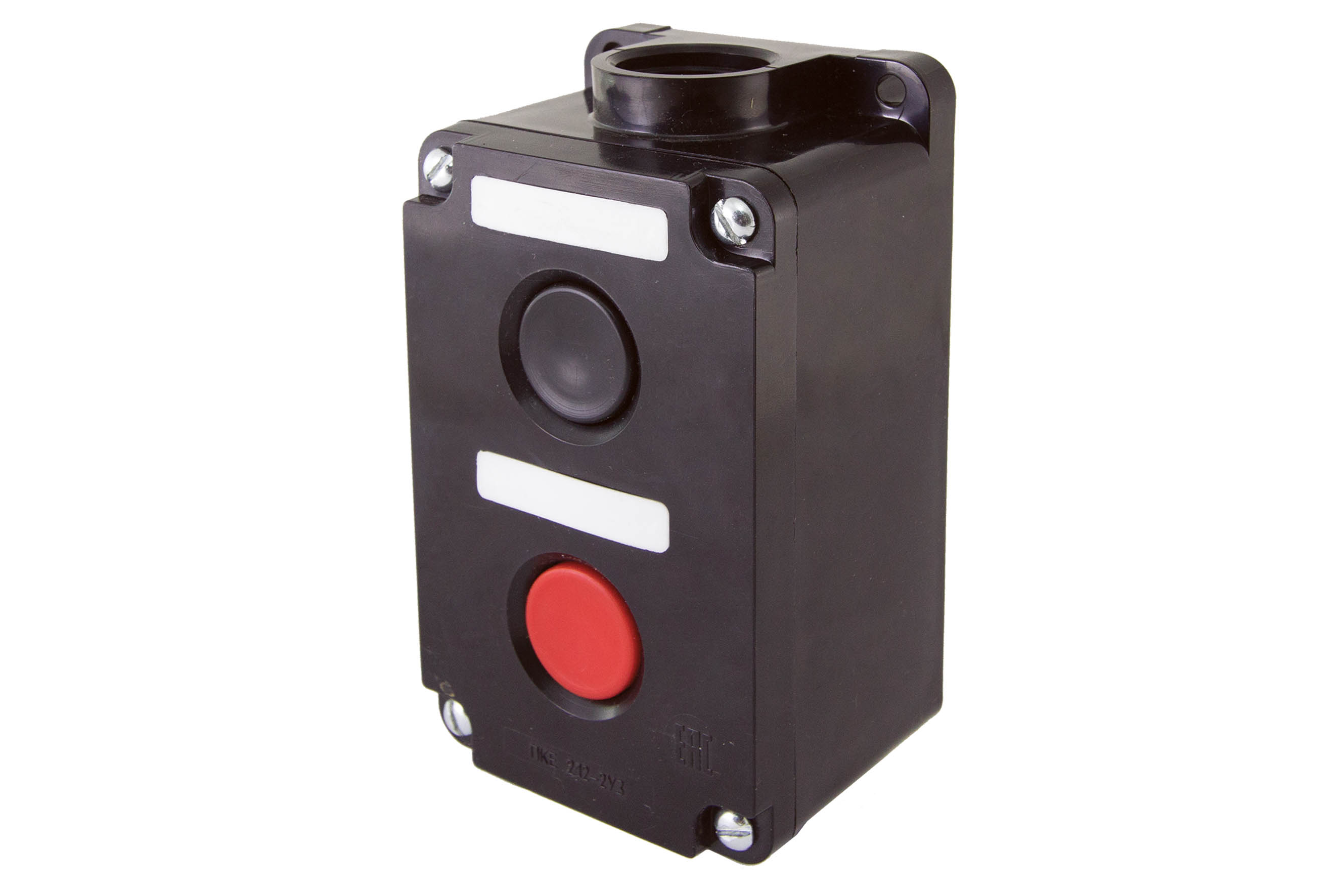 ПКЕ 222-2 У2, червона і чорна кнопки, IP54 TDM