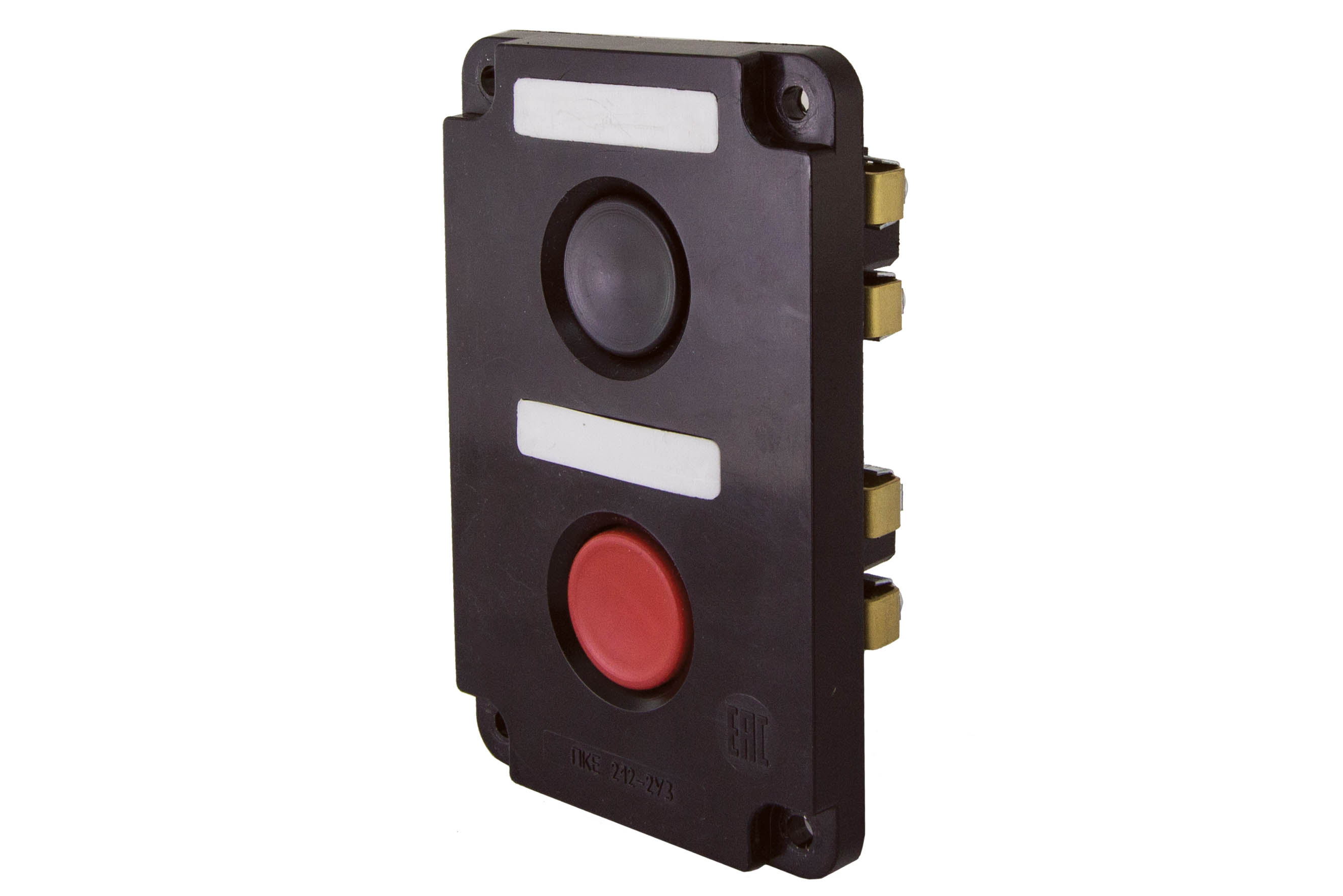 ПКЕ 112-2 У3, червона і чорна кнопки, IP40 TDM