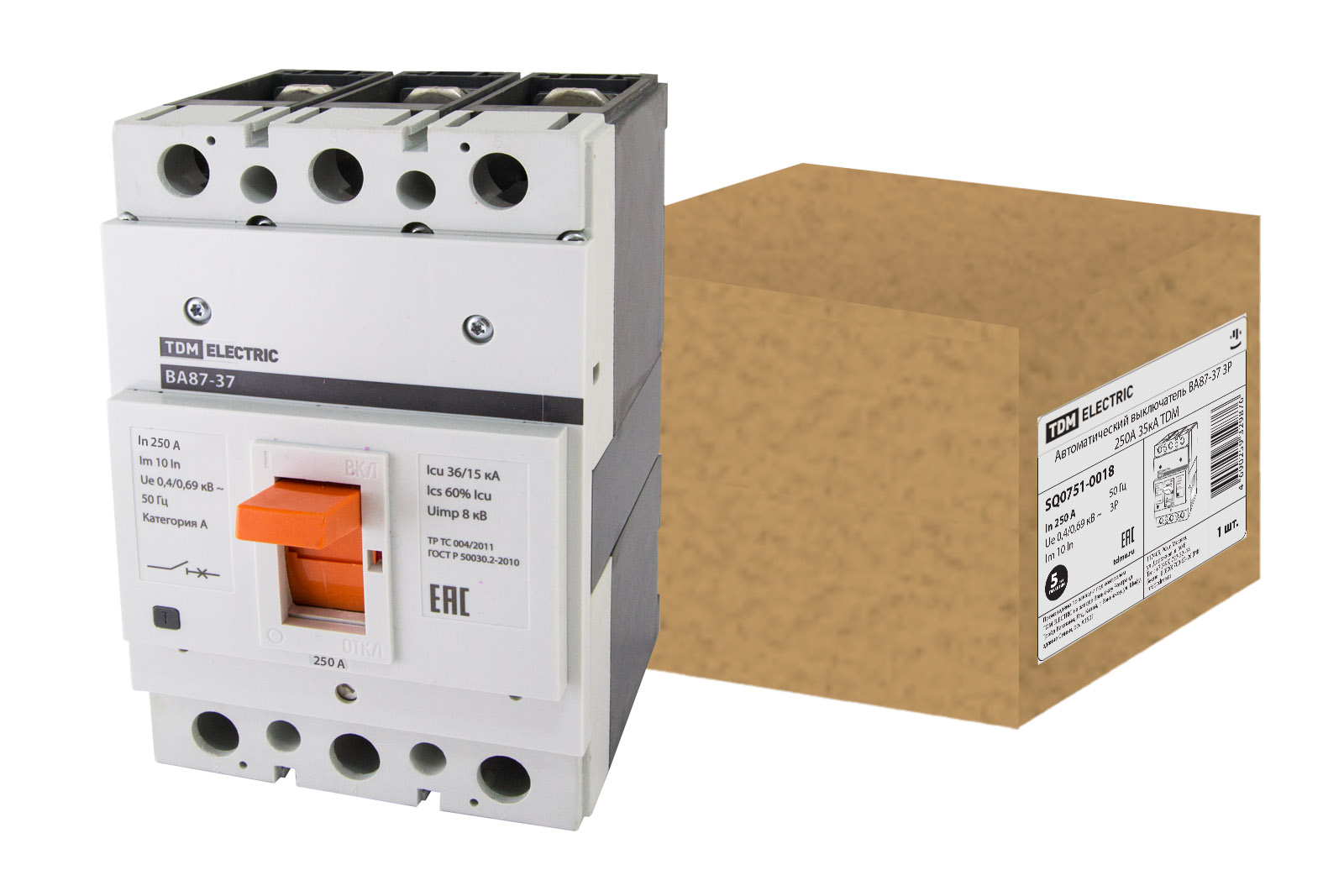 ВА87-37 3Р 250А 35кА TDM(SQ0751-0018)