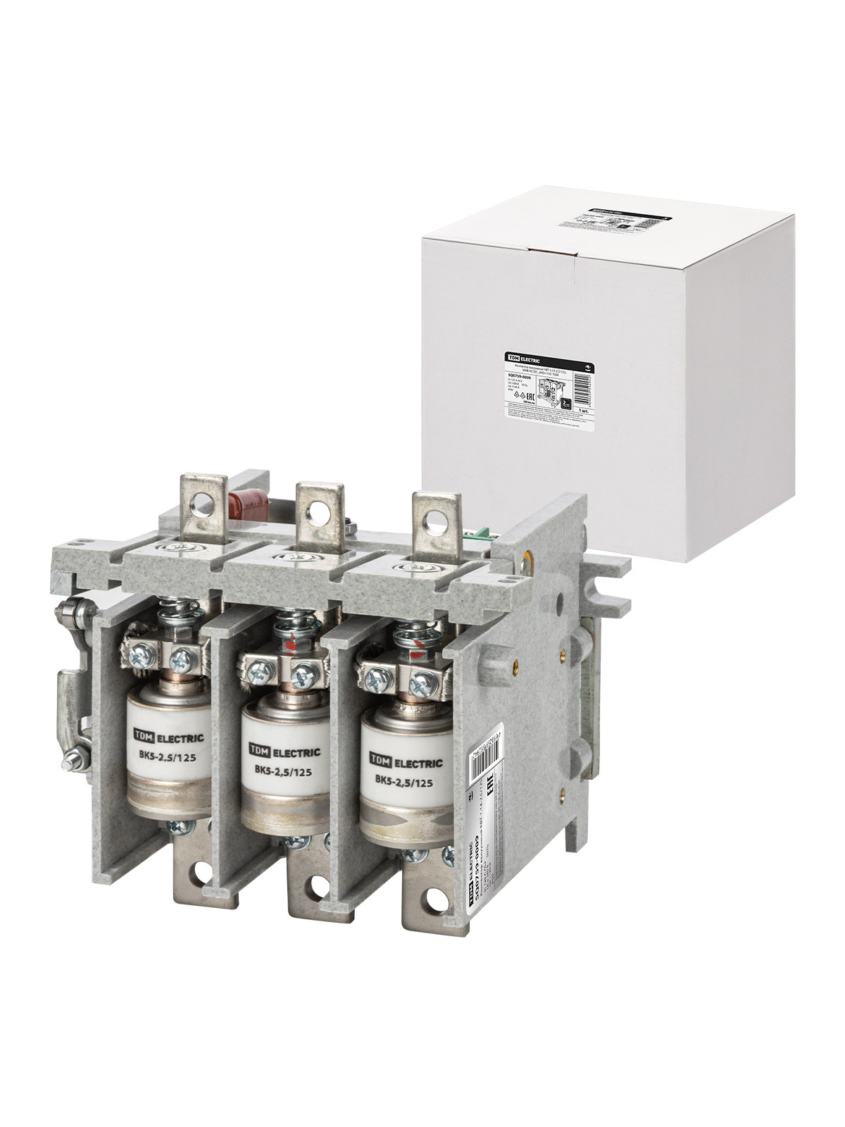 Вакуумний контактор КВТ-1,14-2,5/125, 380В AC/DC, 2НО+1НЗ TDM