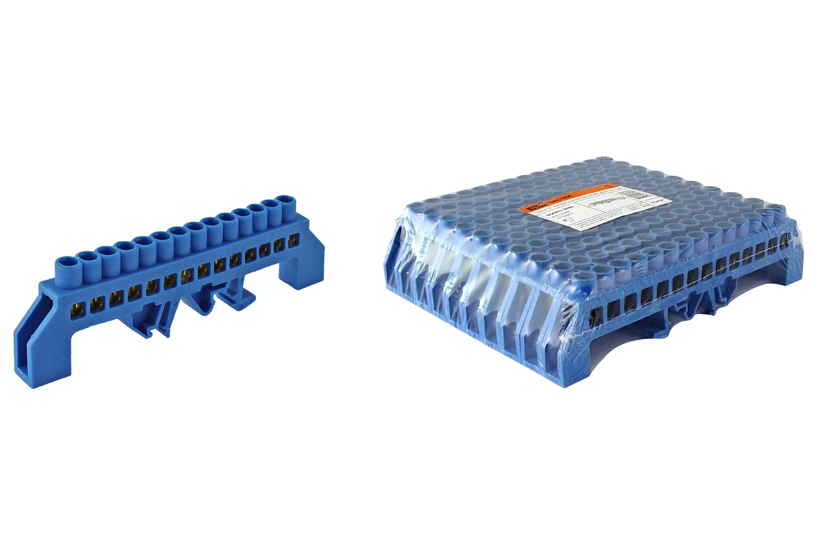 Șină "N" neutră în izolator pe șină DIN 8x12mm 14 grupuri TDM