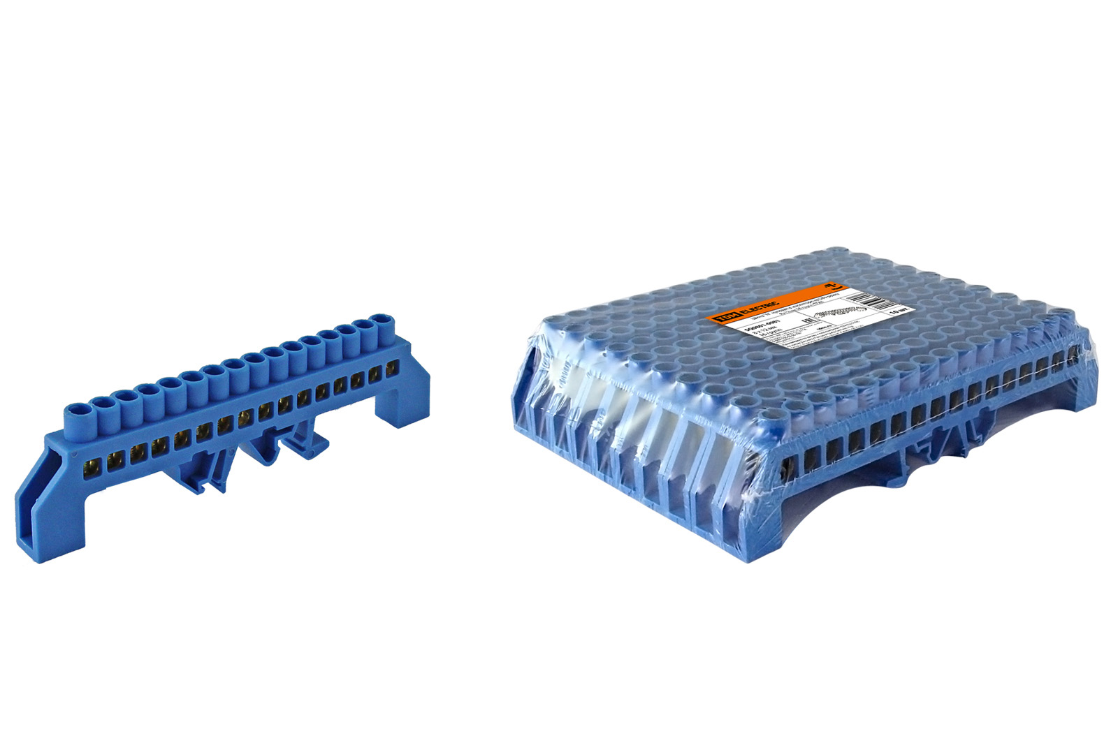 Șină "N" neutră în izolator pe șină DIN 8x12mm 16 grupuri TDM