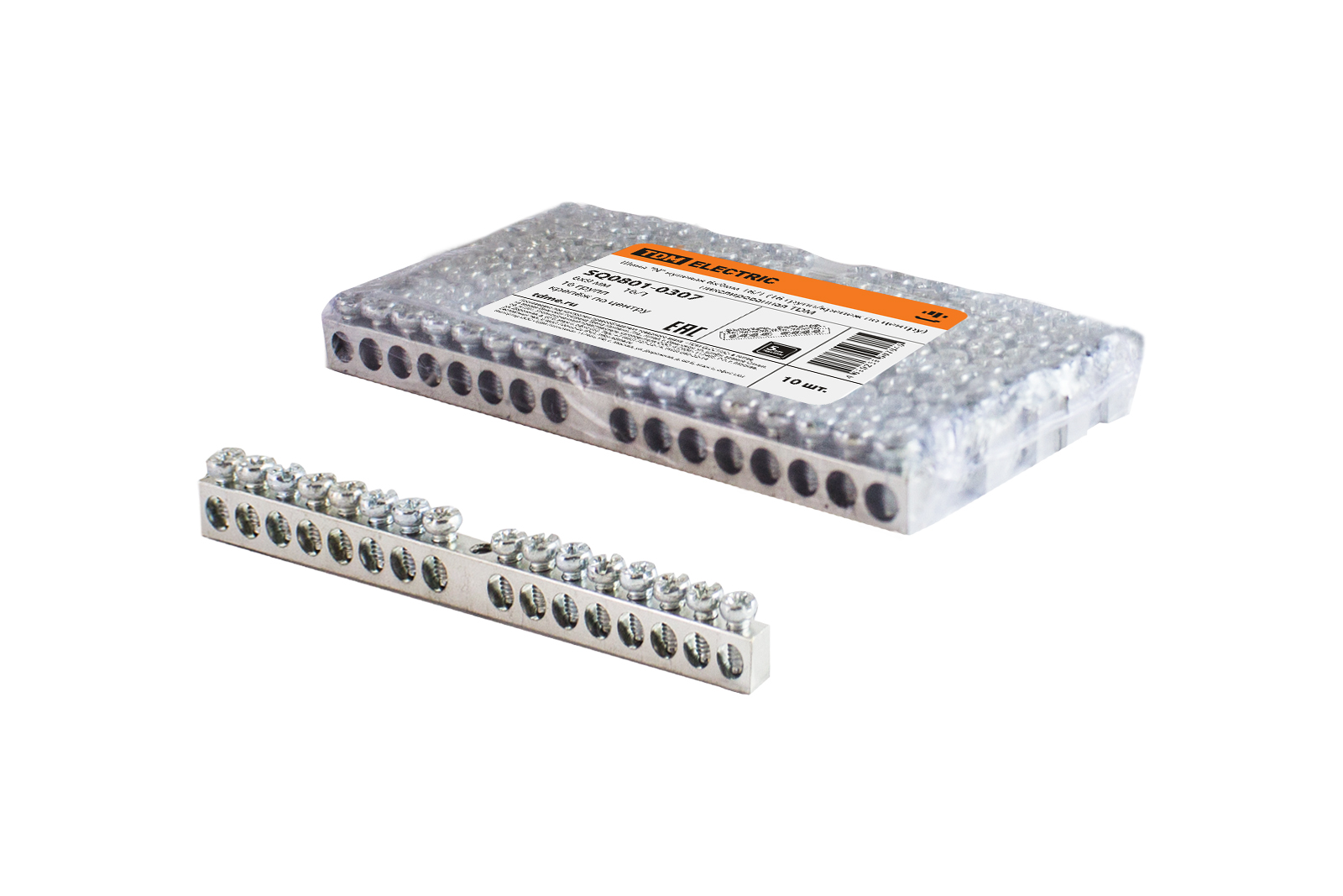 Bară "N" nulă 6×9 mm 16/1 (16 grupuri/fixare la centru) nichelată TDM