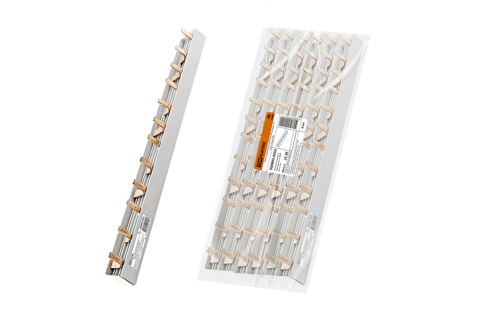 Шина соединительная 3П 63А PIN (штырь) 1 м. инд. стикер TDM(SQ0802-0203)