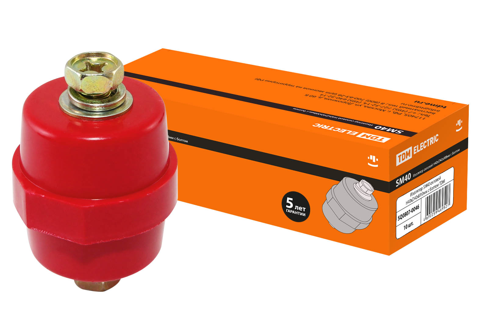 Izolator SM40 de putere N40xD40xM10mm cu șurub TDM