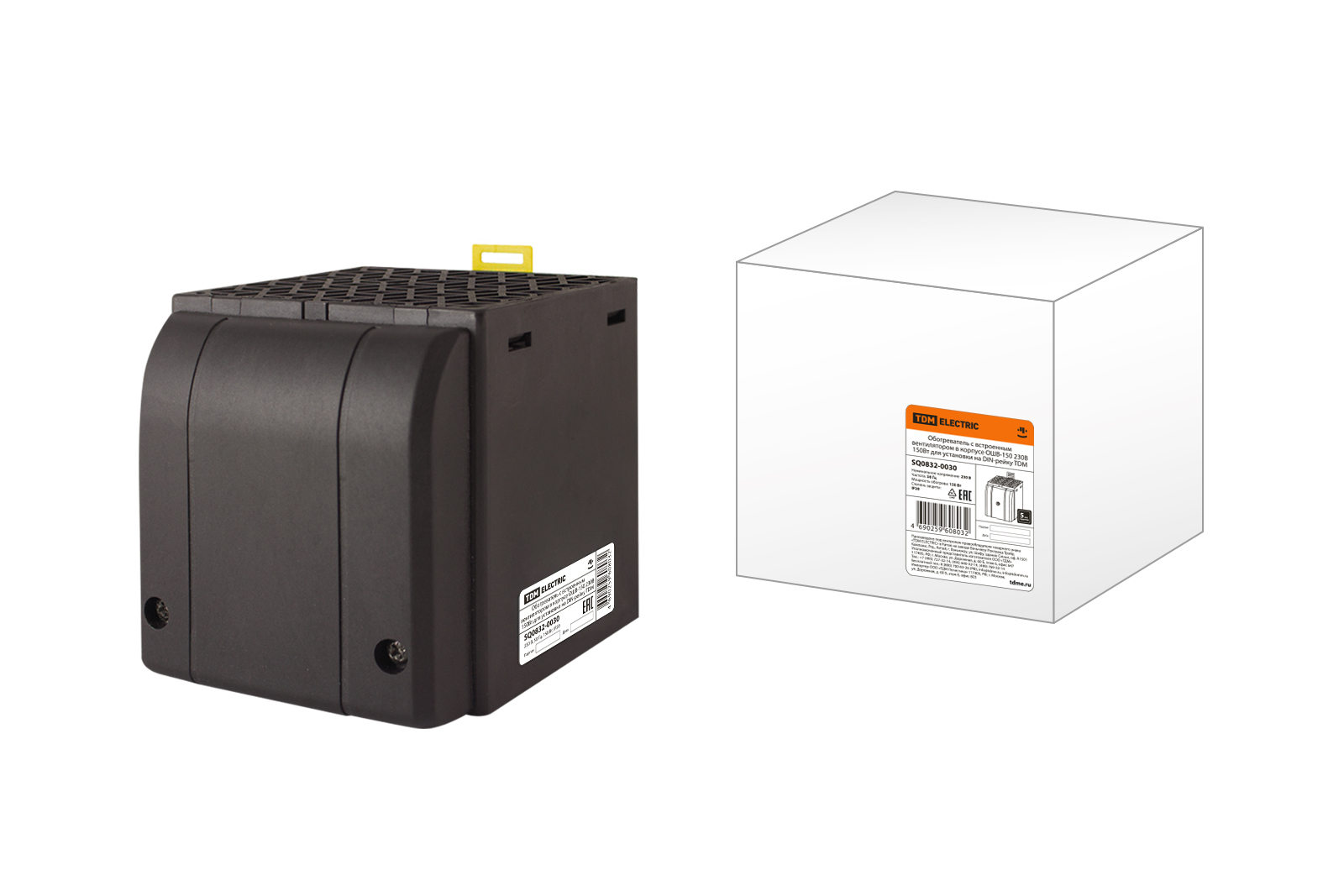 Încălzitor cu ventilator încorporat în carcasă OSV-150 230V 150W pentru montare pe șină DIN TDM