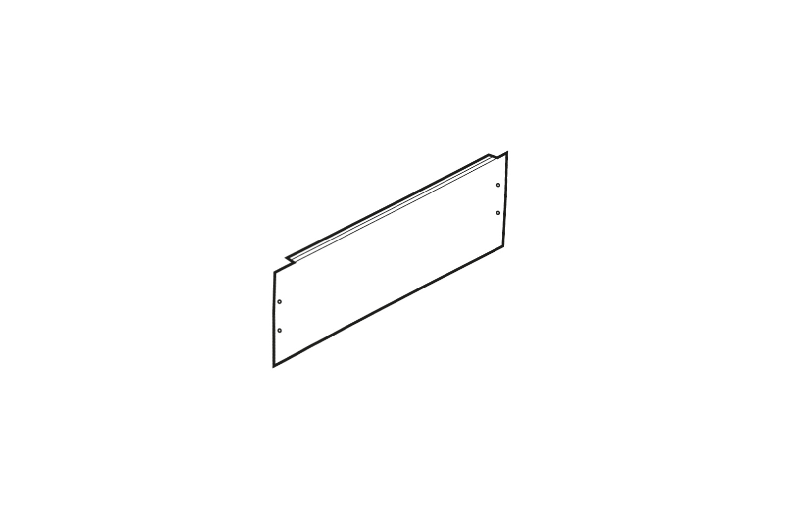 Panou fals pentru VRU 200x450 mm închis TDM