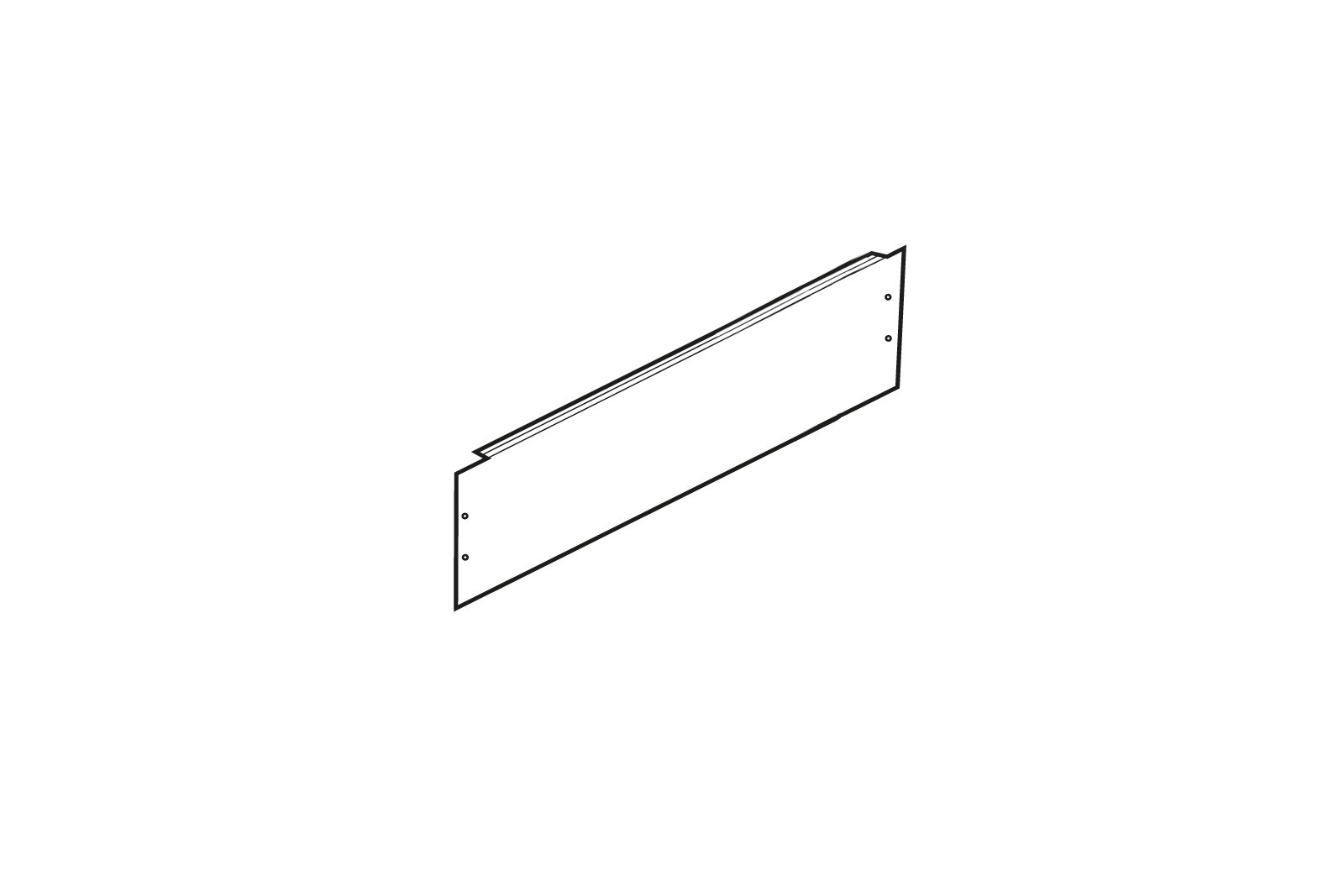 Panou fals pentru VRU 150x600 mm închis TDM