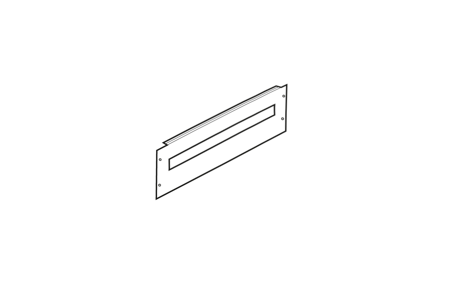 Panou fals pentru VRU 150x450 mm cu decupaj TDM