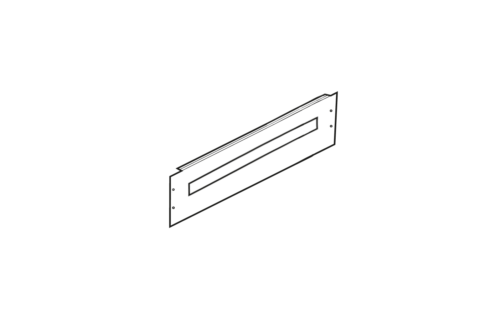 Panou fals pentru VRU 150x600 mm cu decupaj TDM
