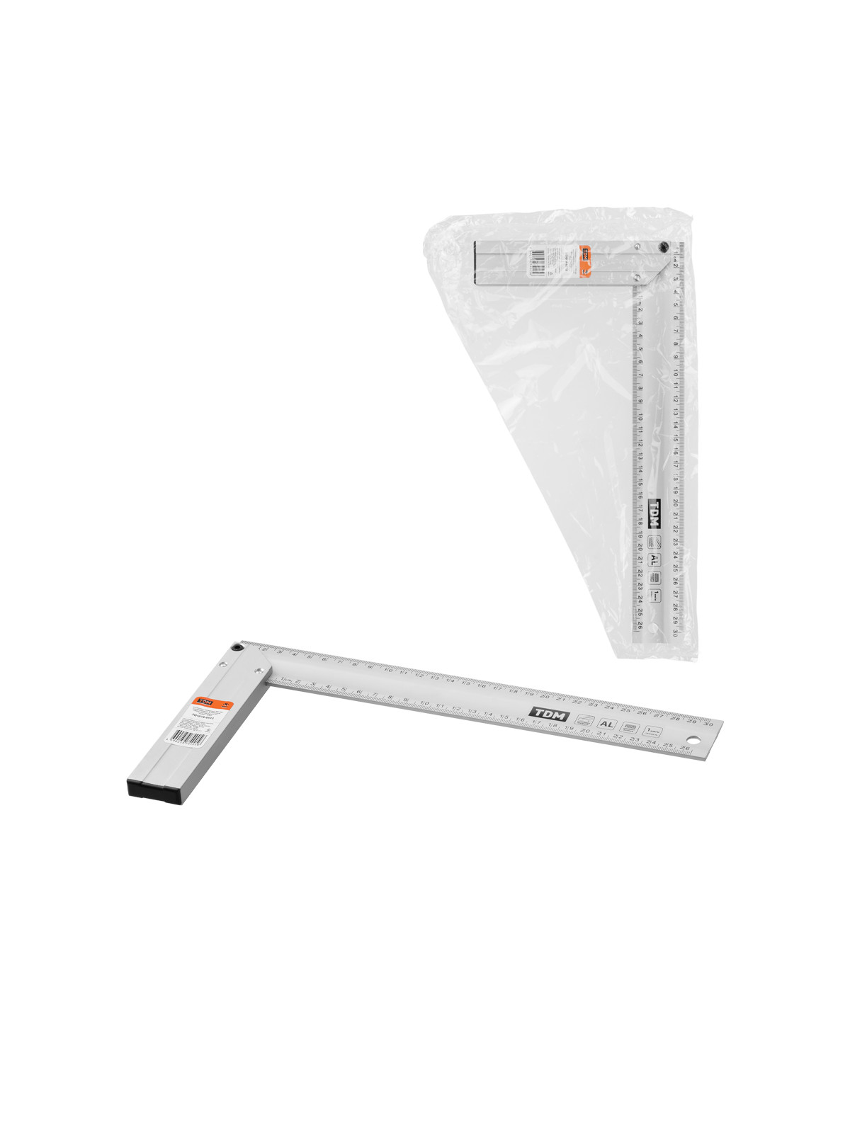 Echer de tâmplărie 300 mm aluminiu, întărit, mâner ușor, „Rubin” TDM