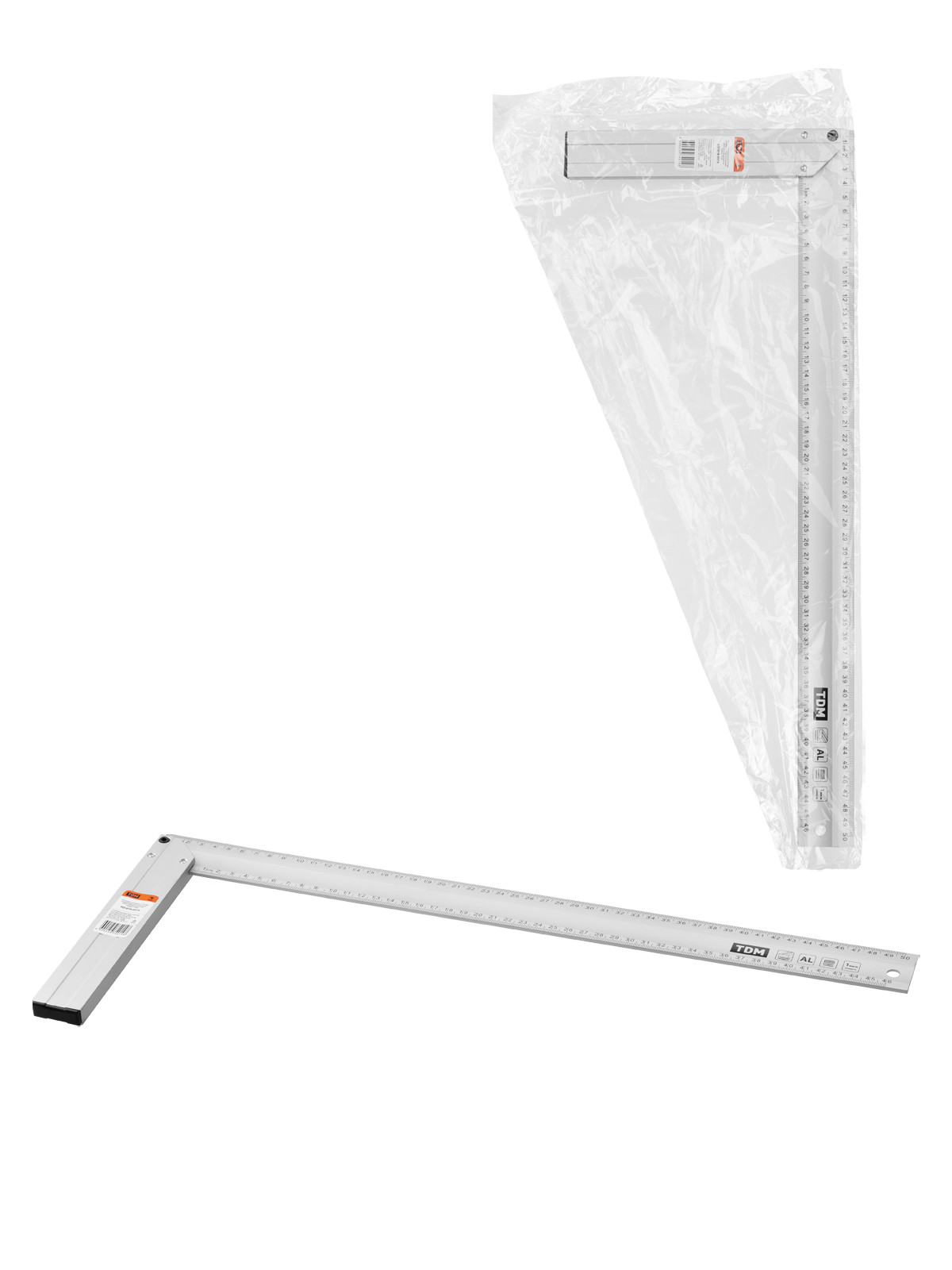 Echer de tâmplărie 500 mm aluminiu, întărit, mâner ușor, „Rubin” TDM