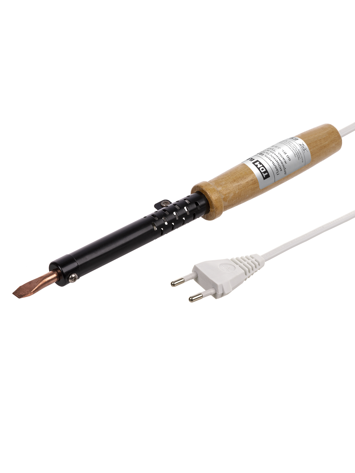 Sârmă de lipit PD-60, EPSN, putere 60 W, 230 V, mâner din lemn, vârf plat, "Granit" TDM