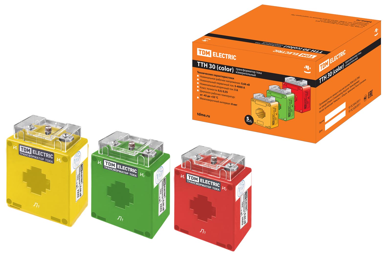 ТТН  30/200/5-5VA/0,5 (3 шт., color) TDM(SQ1101-0211)