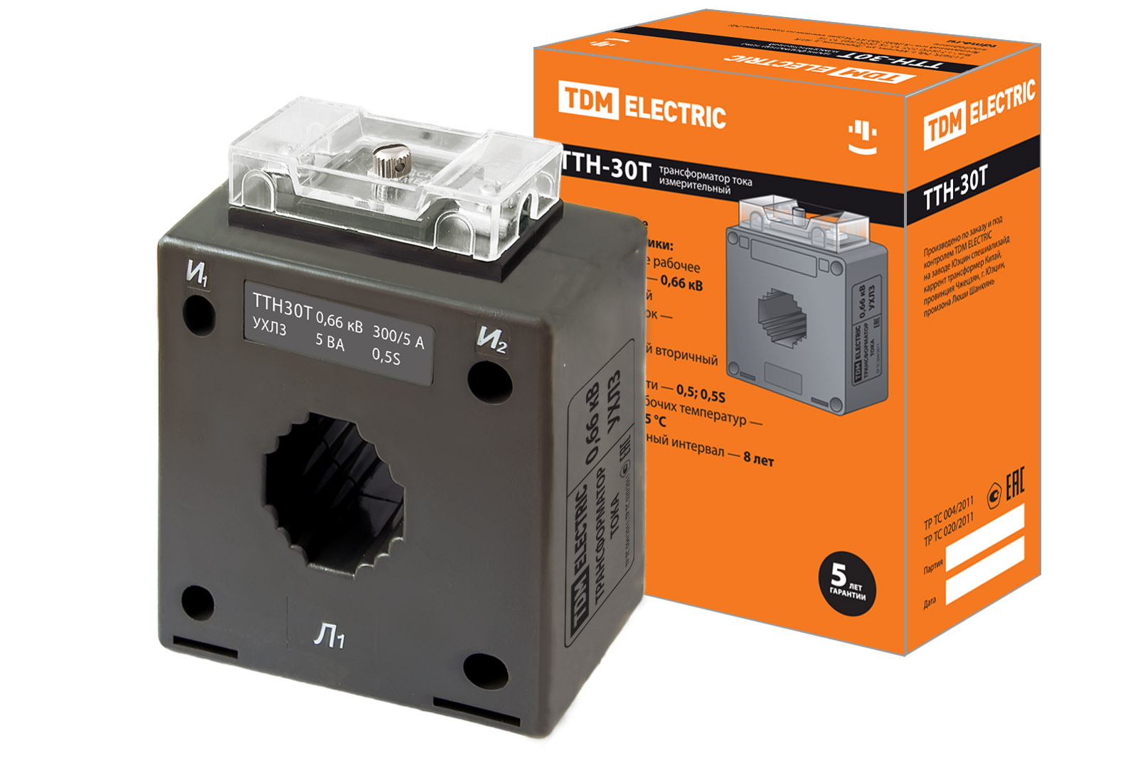 Transformator de curent de măsură TTN 30T/300/5- 5VA/0,5S-Р TDM