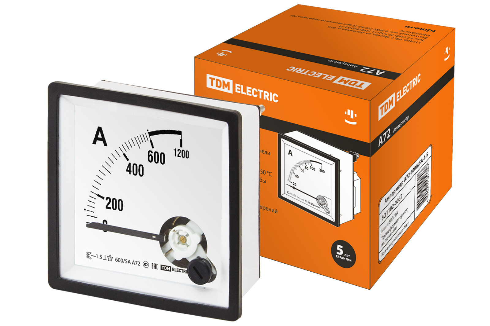 Ampremetru А72 600А/5А-1,5 TDM